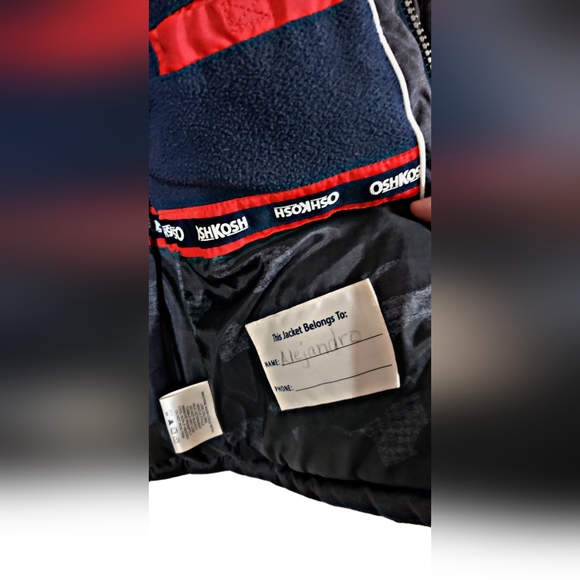 Oshkosh Boys Size 4T Red Winter Jacket - Picture 12 of 13